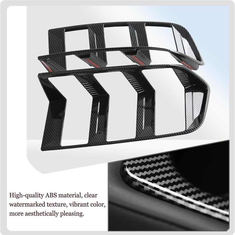 MUXEE Taillight Cover,for Ford Mustang 2024 2025 2026,2PCS Tail Light Covers Tail Lamp Trim Decoration Car Sport Accessories - Carbon Fiber - Image 5